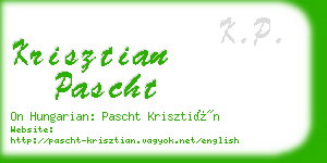 krisztian pascht business card